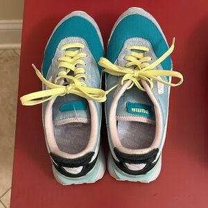 Puma Kids Sneakers - Teal and Yellow